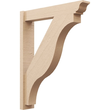 Ekena Millwork 6-in W x 32-in D x 40-in H Funston Trad Rough Cedar Woodgrain TimberThane Outlooker, Primed Tan OUTUR060X32X40FST04RCPR